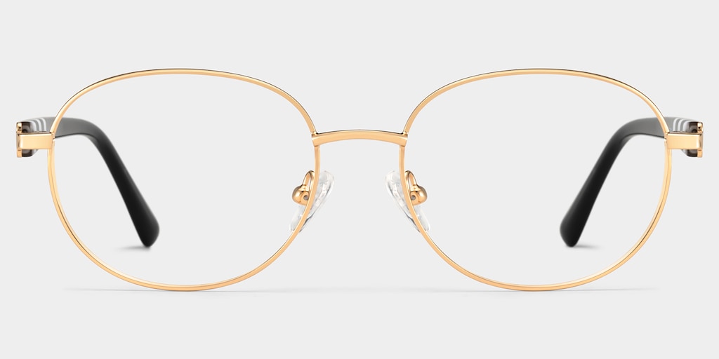 Willa Oval Gold Glasses