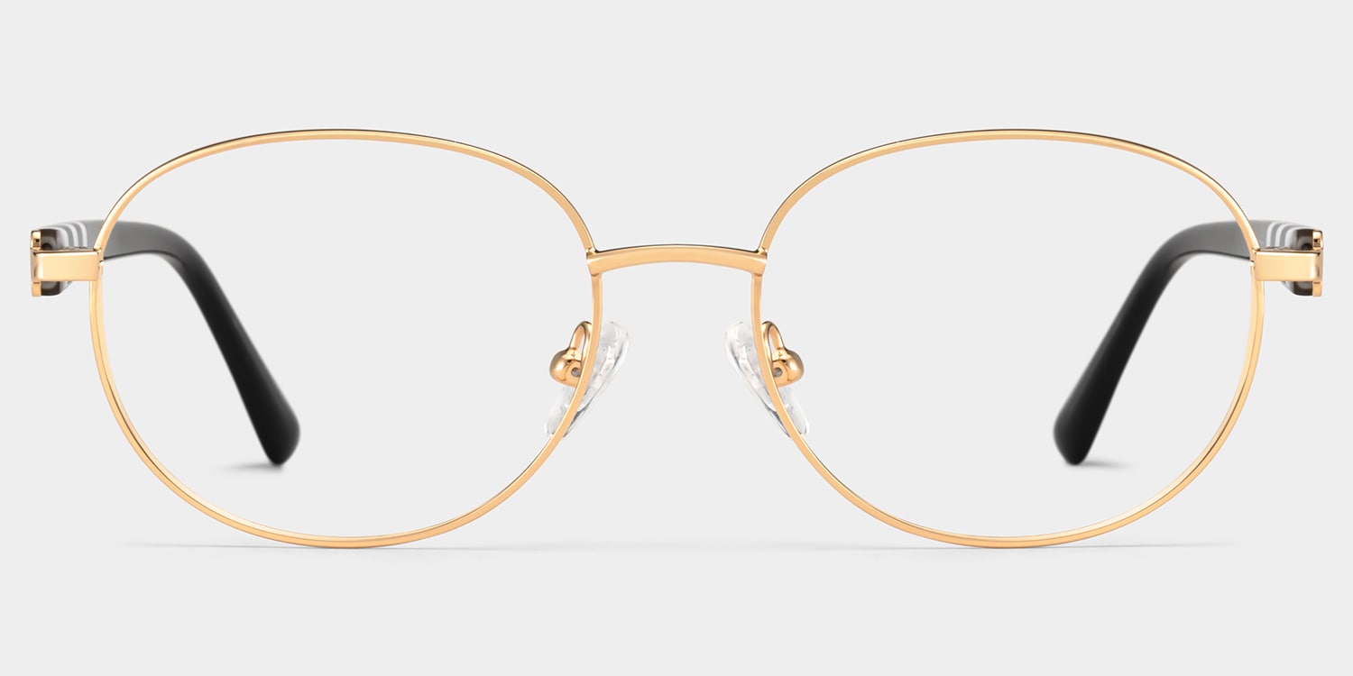 Willa Oval Gold Glasses