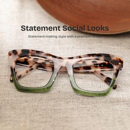 Benitez Square Two-Tone Glasses0