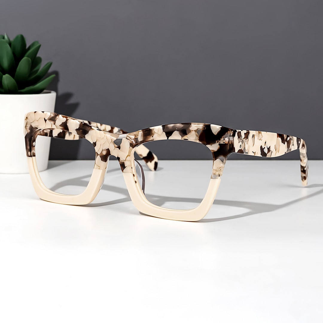 Benitez Square Two-Tone Glasses