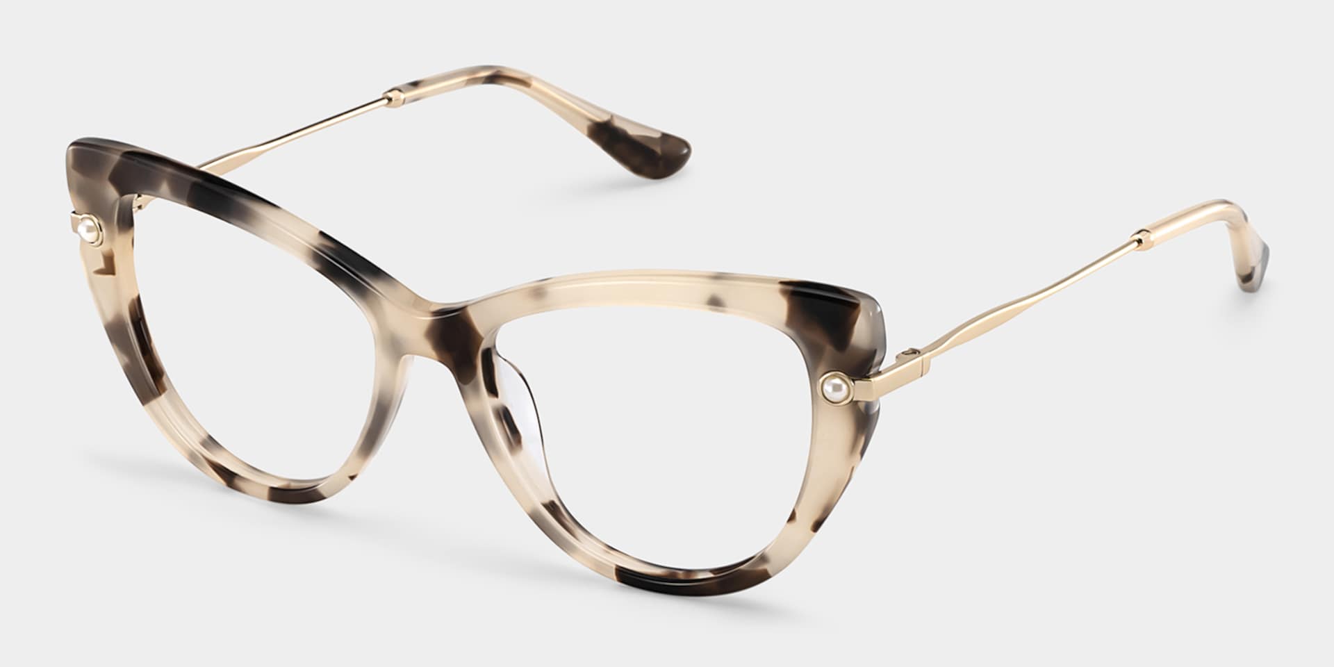 Cat eye Tortoise Eyeglasses- Maggie Mixed Frame Glasses3