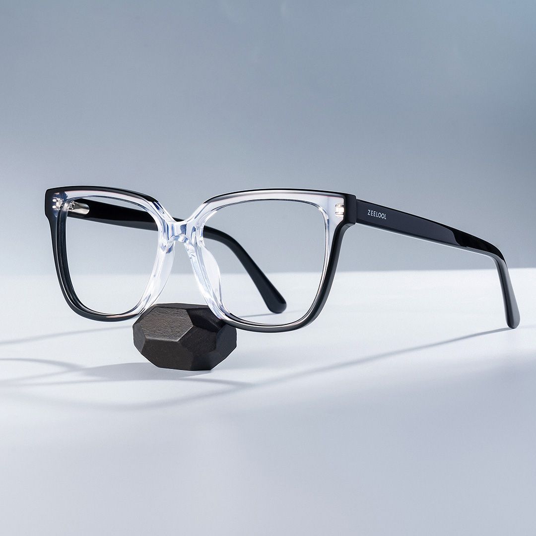 Benguie Black Clear Square Shape Eyeglasses | Zeelool0