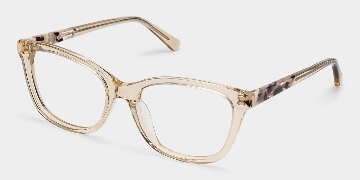 Cassia Art Beige Rectangle Glasses Frames for Women | ZEELOOL4