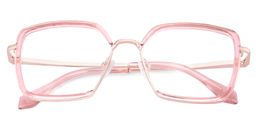 Cordaro Square Pink Glasses2