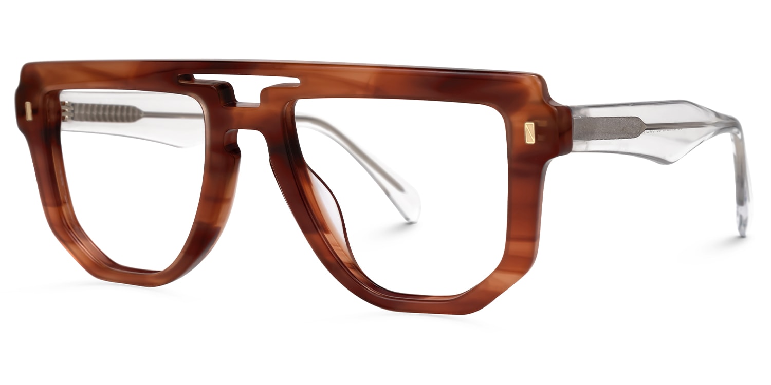 ネル様 オーダーページ Aviator Montanez Brown Glasses deals -Zeelool Glasses