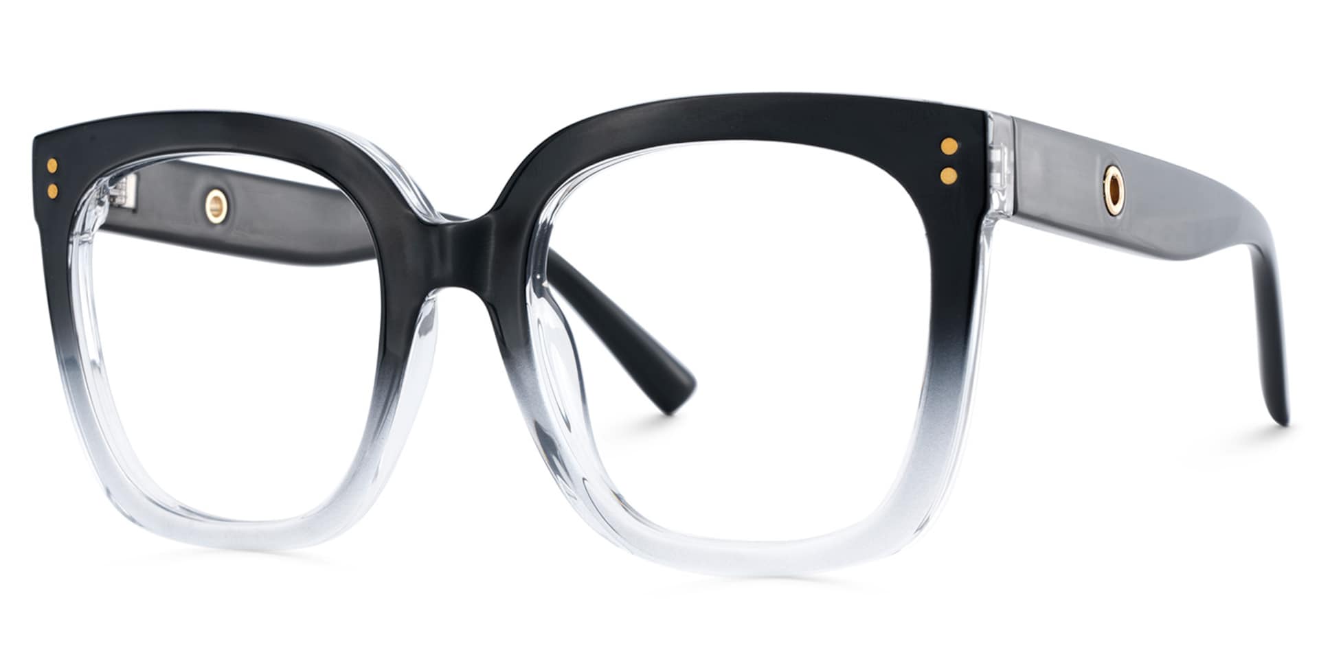 TR90 Ebony Eyeglasses, Ebony Square Glasses -Zeelool Glasses3
