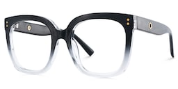 Ebony Square Black Crystal Glasses3