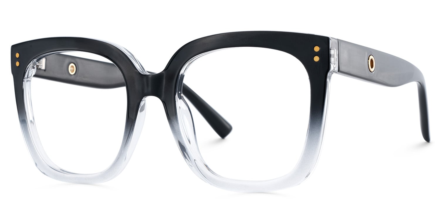 Ebony Square Black Crystal Glasses3