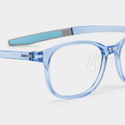 Cody Rectangle Clear Blue Glasses4