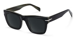Renzo Rectangle Black Frame Polarized Sunglasses2