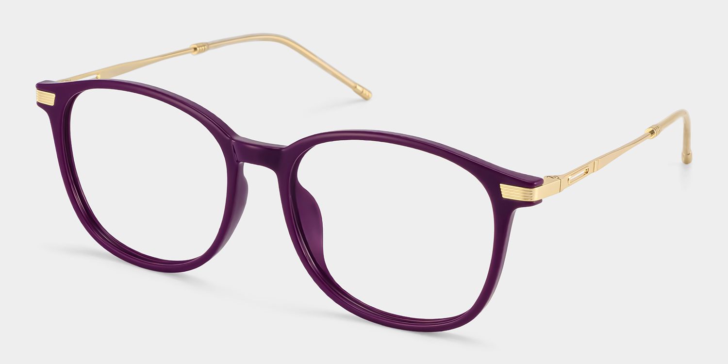 Greene Purple Square Mixed Frame Glasses for Women | ZEELOOL3