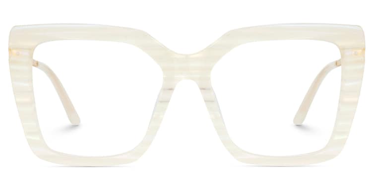 Flora Square Cream Glasses