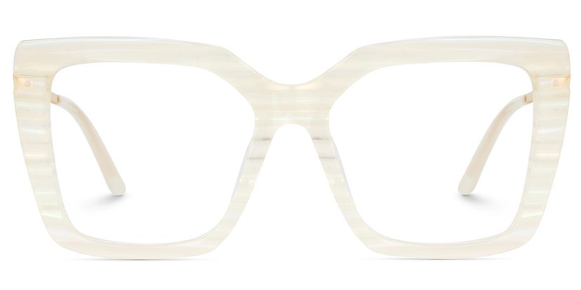Flora Square Cream Glasses