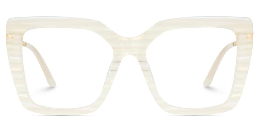 Flora Square Cream Glasses