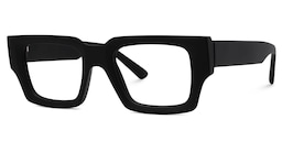 Garza Rectangle Black Glasses1
