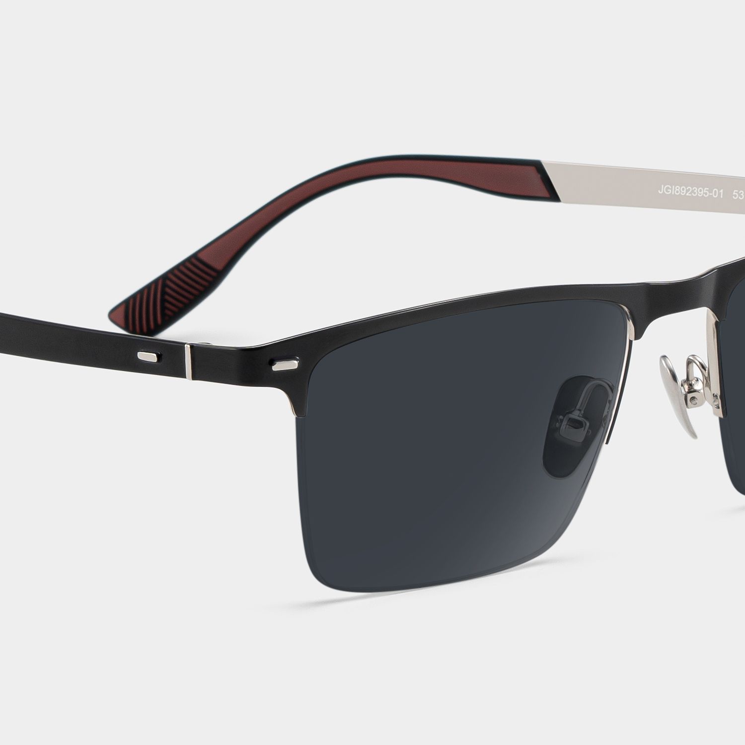Browline Black Eyeglasses- Brock Titanium Frame Glasses