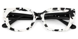 Flare Rectangle Cow Print Glasses2