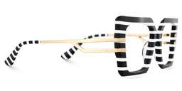Poutine Black White Square Glasses3