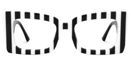 Mitia Rectangle  Zebra Print Black-White Glasses0