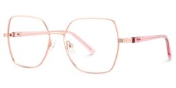 Billie Rose Gold Geometric Glasses2