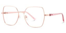 Billie Geometric Rose Gold Glasses2