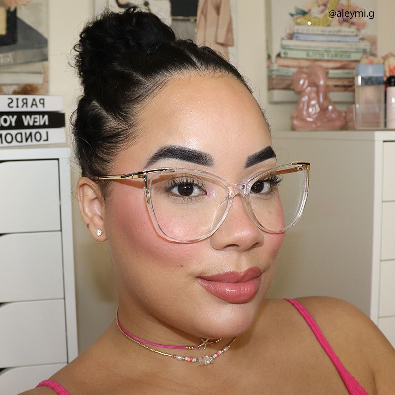 Cat eye Yomary Clear Frame Glasses | Zeelool6