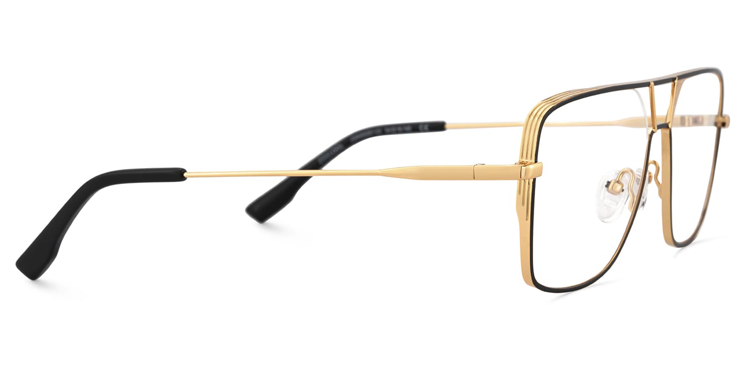 Bowdry Aviator Black Glasses4