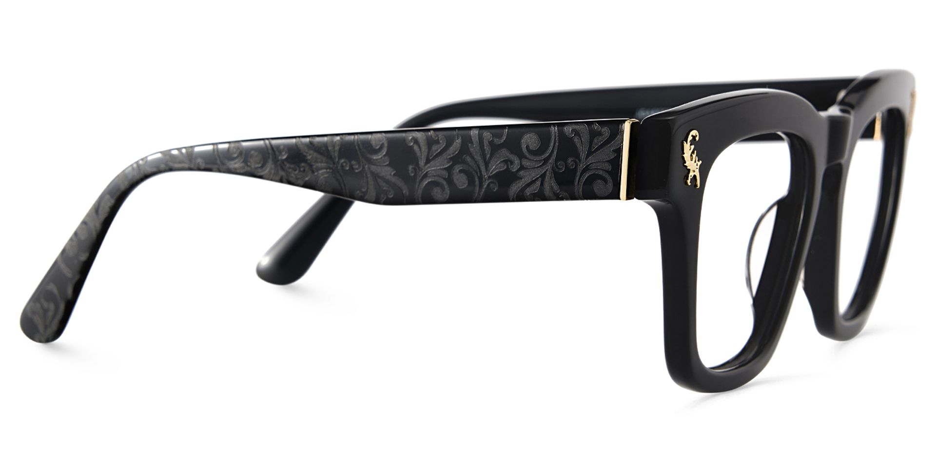 Square Black Classic Glasses - Dodard Acetate Frame Glasses2