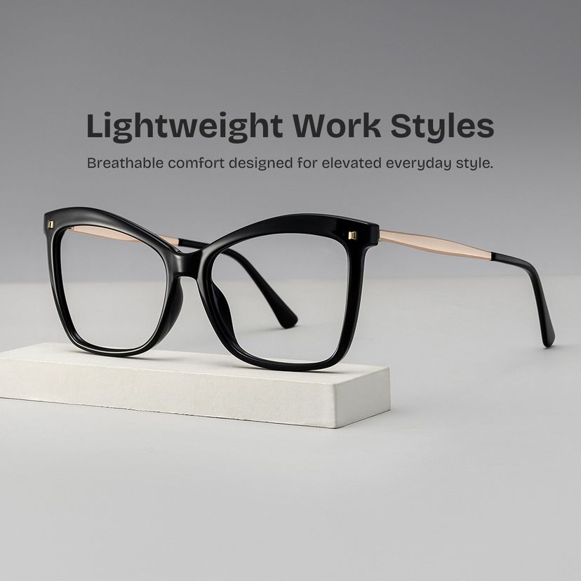 Isaebella Butterfly Black Glasses