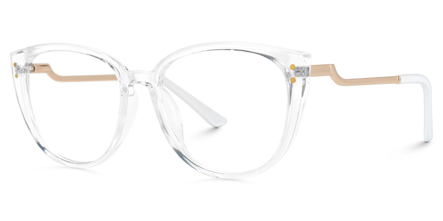 Trendy Zeelool Jailynn Glasses with Cateye Shape -Zeelool Glasses1