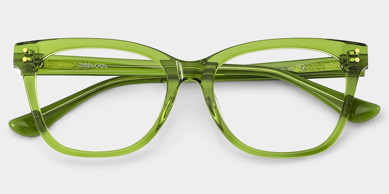 Vivienne Green Frame Glasses with Rectangle Frame Online | ZEELOOL3