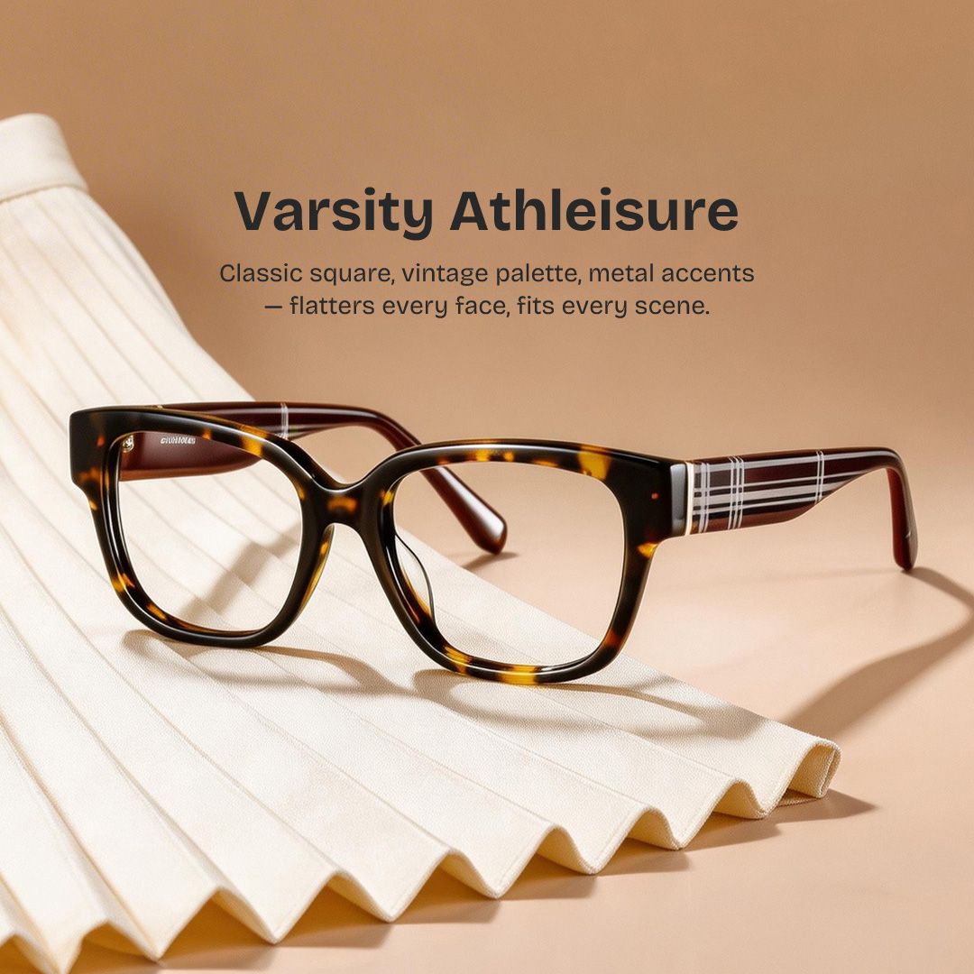 Blake Tortoise Square Glasses | Retro Campus Athleisure0