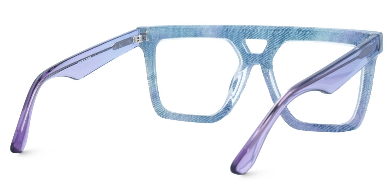 Rubin Blue Purple Denim Eyeglasses | Zeelool3