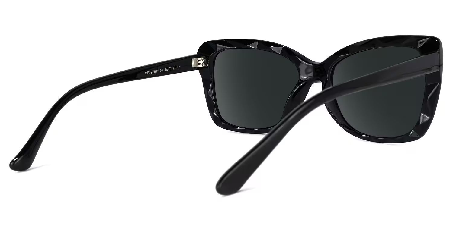 Wendell Cateye Black Sunglasses | Zeelool Glasses3