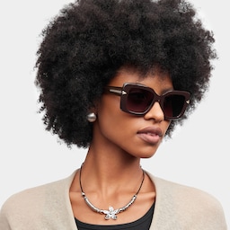 Neon Square Brown Polarized Sunglasses1