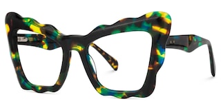 Wandy Cateye Green-Tortoise Glasses1