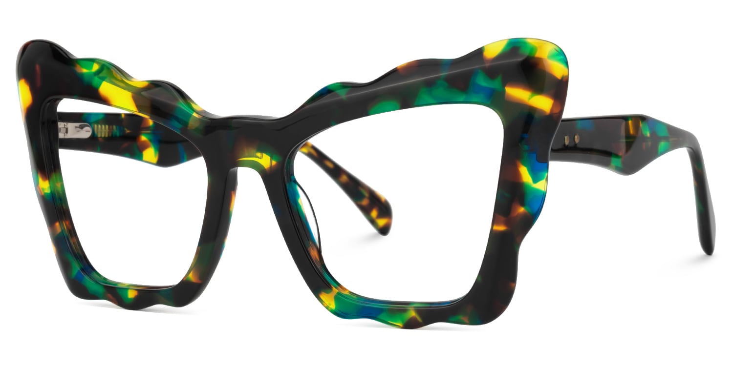 Wandy Cateye Green-Tortoise Glasses1