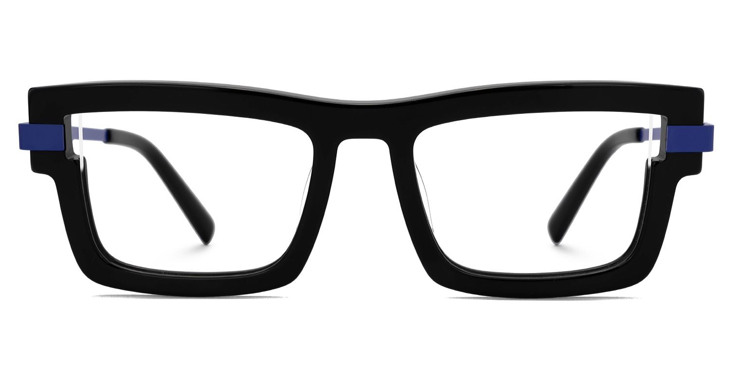 Yahia Black Rectangle Glasses for Men | Zeelool1