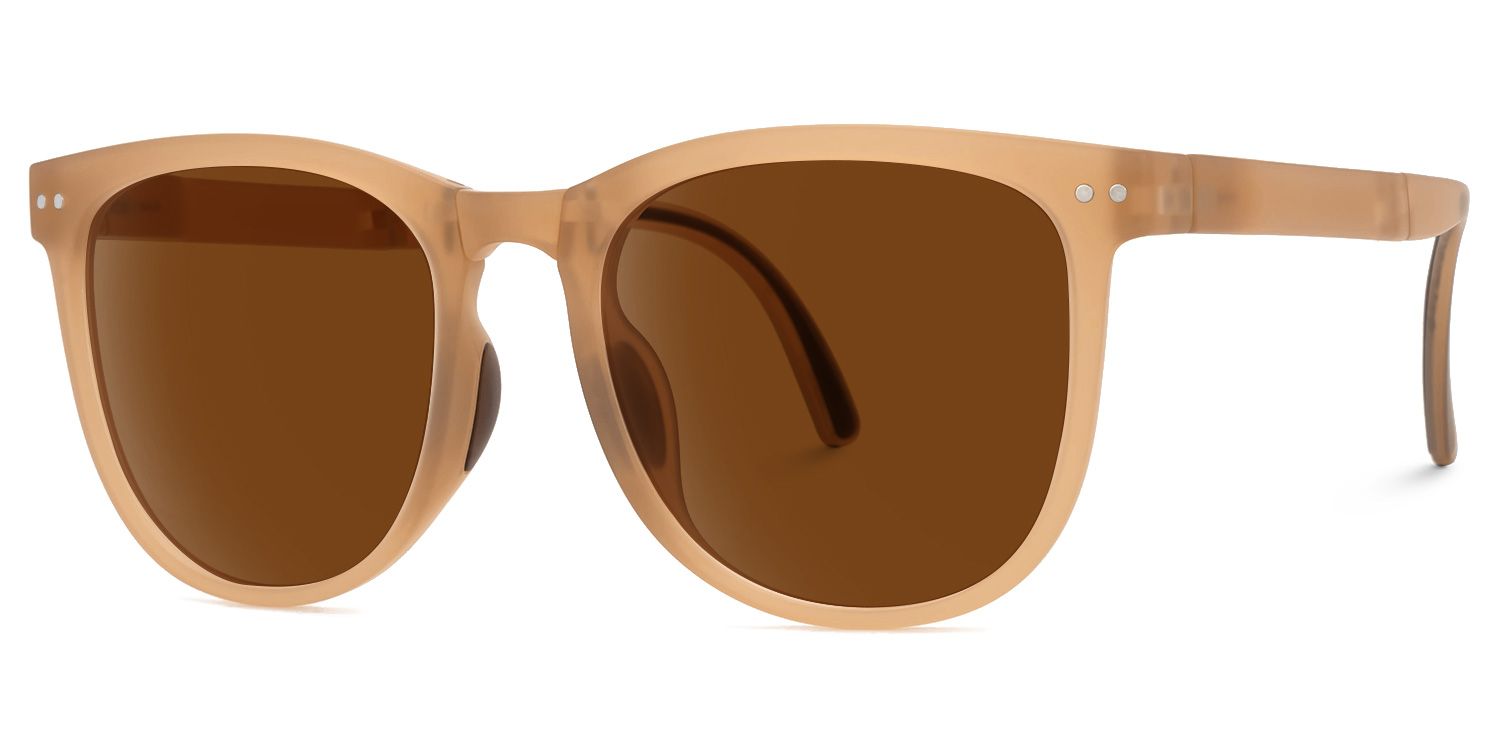 Lindzy Square Style Beige Frame Sunglasses | ZEELOOL2