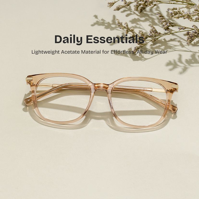 Vilmarie Square Beige Glasses