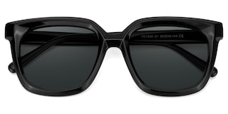 Lark Square Black Polarized Sunglasses1