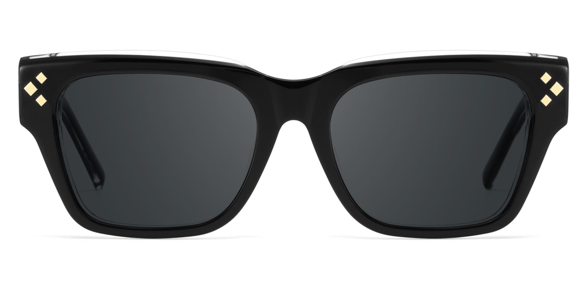 Marlowe Black Rectangle Polarized Sunglasses Online | Zeelool1