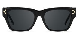Marlowe Rectangle Black Polarized Sunglasses1