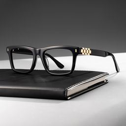Sammi Black Rectangle Glasses0