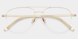 Grayson Light Gold Aviator Glasses2