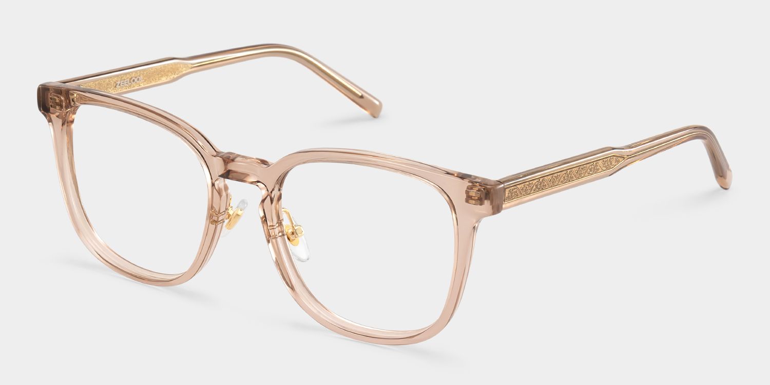 Hailey Beige Frame Glasses with Square Frame Online | ZEELOOL3