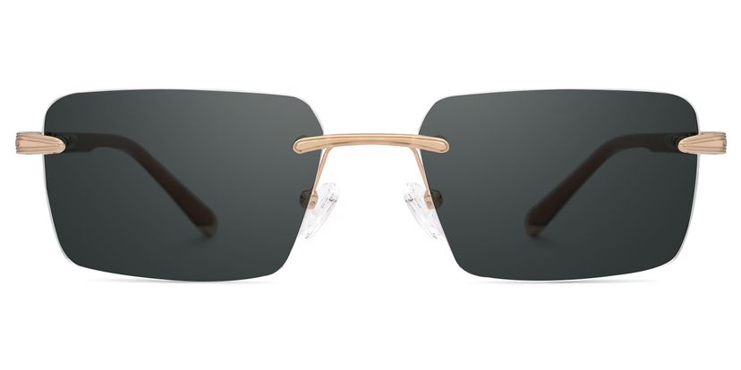 Savitrie Brown Rectangle Sunglasses