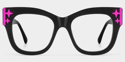 Minfia Square Black Glasses2