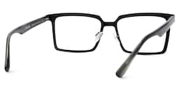 Sharma Rectangle Black Glasses5