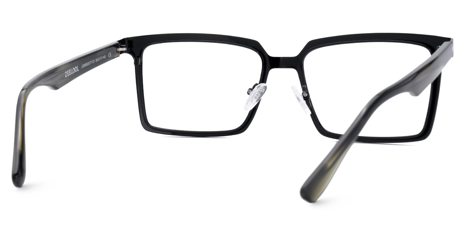 Sharma Rectangle Black Glasses Frames for Men5